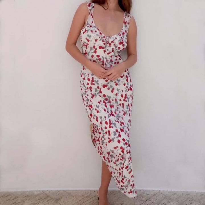 WhereMery Fashion Floral Printed Maxi Dresses Sexy Off Shoulder Backless Halter Long Dress Elegant Autumn Women Evening Vestidos