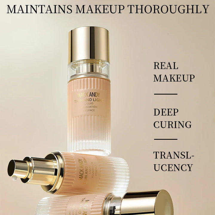 MACKANDY Serum Liquid Foundation Long-lasting Makeup, Full Coverage with Matte Finish, Radiant Formula for All Skin Types Vegan