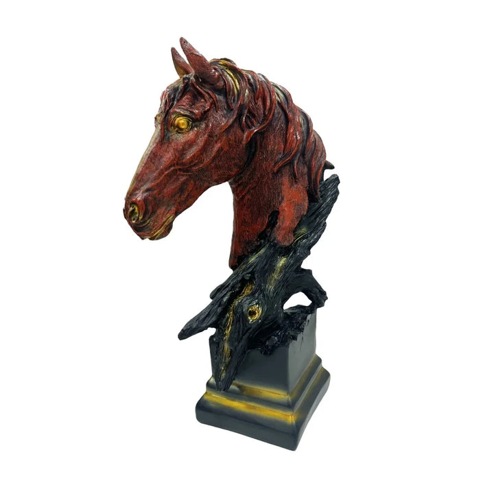 Resin Simulation Animal Statue Luxury Vivid Tiger Lion Head Ornament Retro Miniatures Figurine Sculpture Office