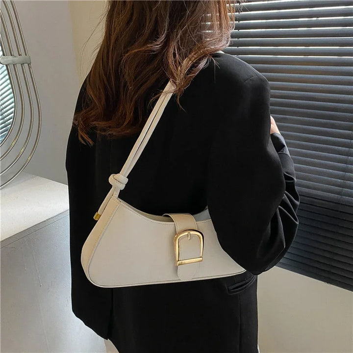 Bolsa de ombro feminina cor sólida popular pequeno saco tendência verão 2025 nova moda crossbody saco textura ombro axilas saco