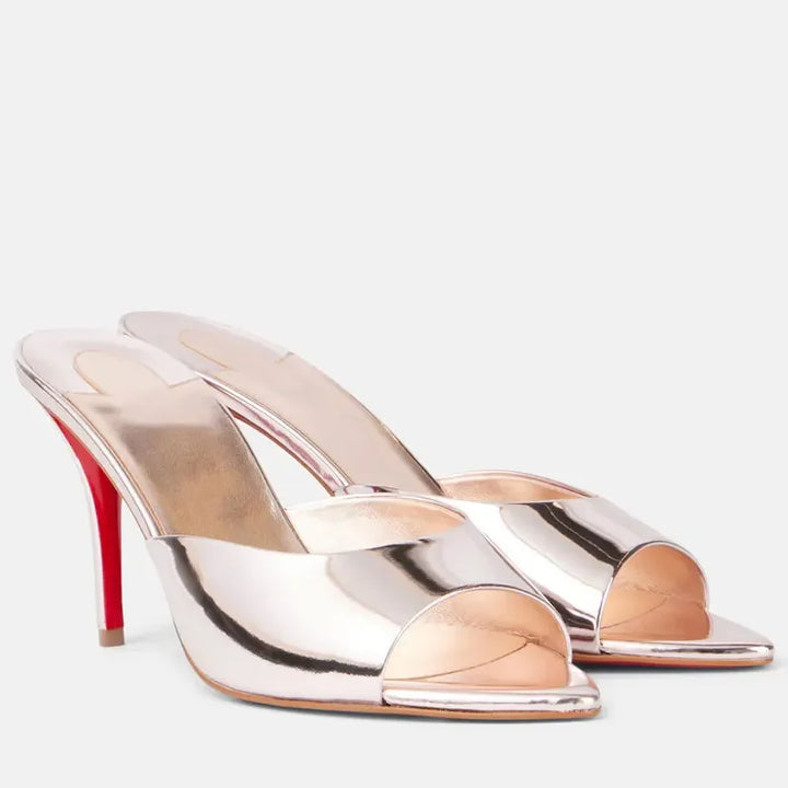 Shoes for Women New Pointed Open Toe Roman Sandals Metal Sexy Women's Shoes Outdoors Slippers 10.5 Cm Women Sandals  sandálias