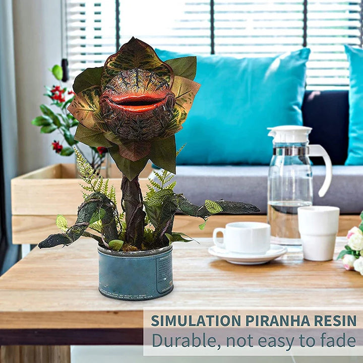 Piranha Flower Ornament Beautifully Durable Unique Whimsical Decorative Resin Sculptures For Carnivorous Plant Lovers Lifelike