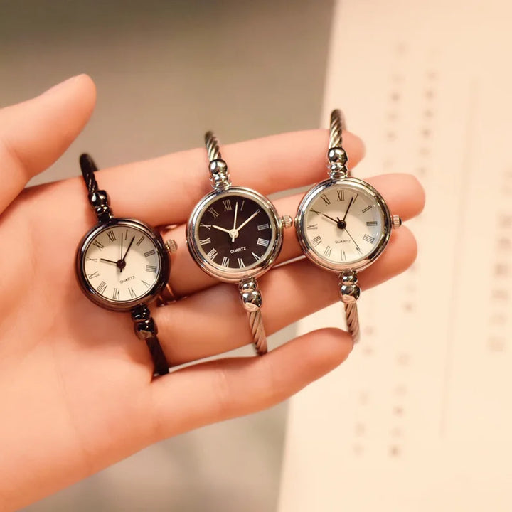 Women's Fashion Exquisite Roma Retro Watches Elegant Ladies Design Small Wristwatches Vintage Stainless Steel Female Dress Watch