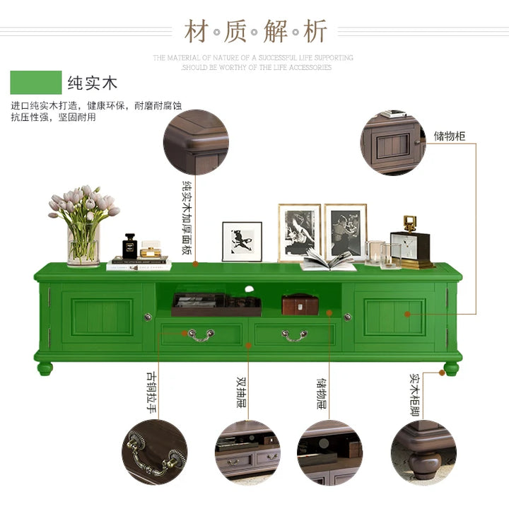 Vintage Aesthetic Tv Stand Retro Unique Designer Drawer Tv Stand Living Room Simple Moveis Para Tv Da Sala Luxury Furniture
