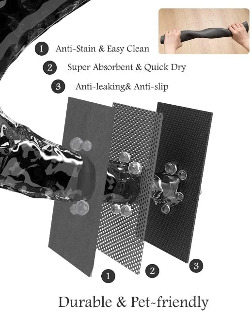 VIKAMA Pet Meal MATS Are Anti-slip, Water-absorbent, Easy to Maintain and Leak-proof. They Are Suitable for Both Dogs and Cats