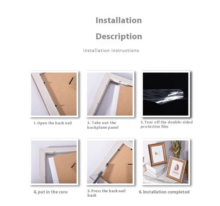 European Square Photo Frame 10 Inch & 12 Inch Decorative Picture Frame Home Decor and Memories, Stylish Artwork Display Frame