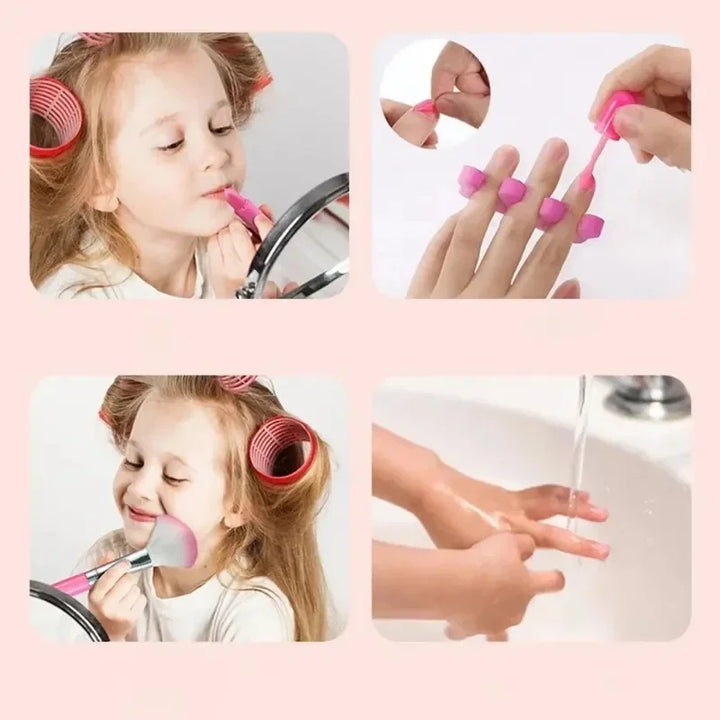 Kid Make Up Set Beauty Toy Cosmetics Playing Box Princess Makeup Girl Toy Play Set Lipstick Eye Shadow Safety Nontoxic Girl Gift