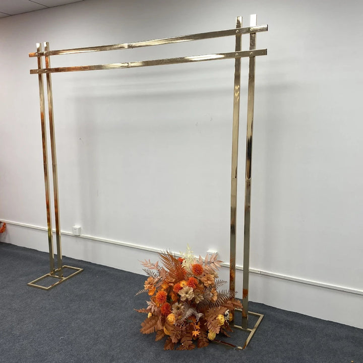 Wedding Square Frame Arch Backdrop Curtain Stand Flower Yarn Shelf Party Events Props DIY Decoration