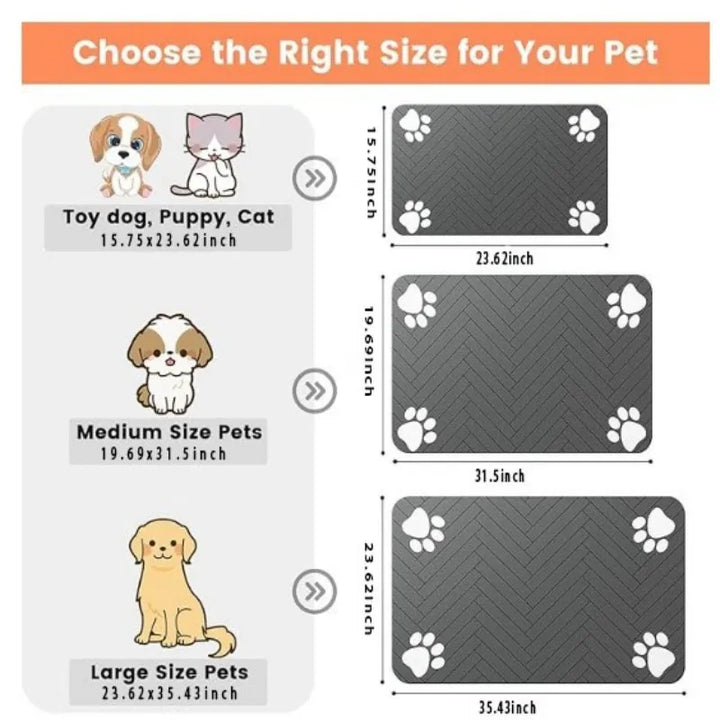 VIKAMA Pet Meal MATS Are Anti-slip, Water-absorbent, Easy to Maintain and Leak-proof. They Are Suitable for Both Dogs and Cats