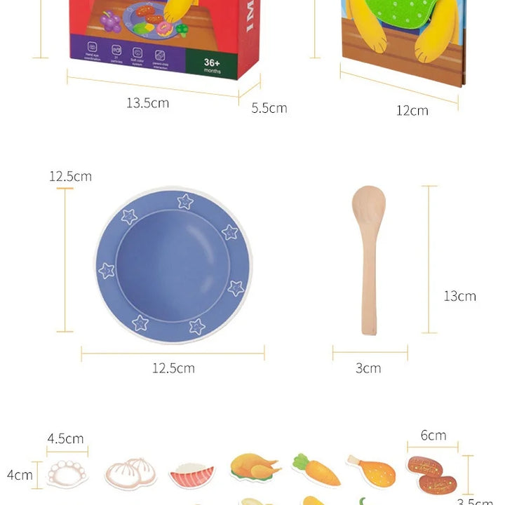 Parent-Child Interaction Play House Simulation Feeding Game Early Childhood Education Fine Motor Educational Toys