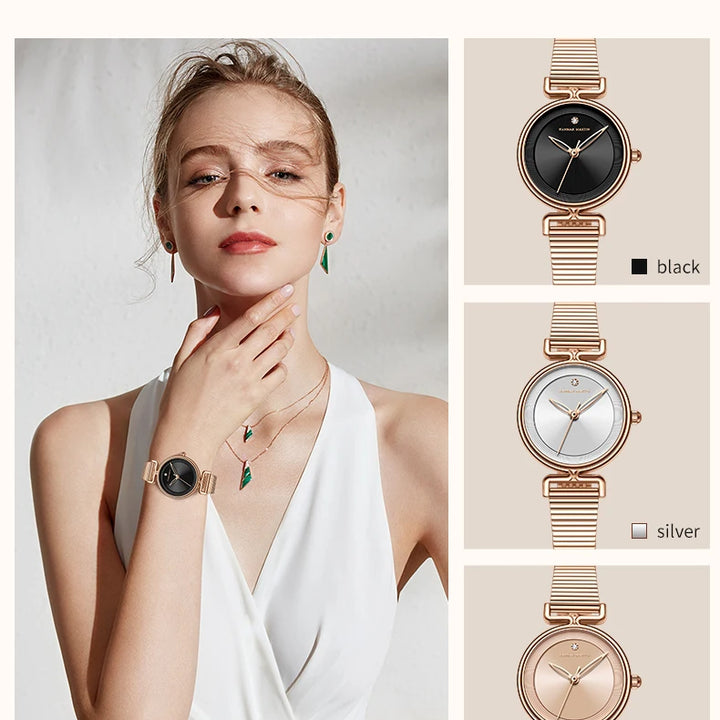 2025 New Women's Watch Top Brand Leisure Fashion 29mm Mini Dial Stainless Steel Mesh Strap Nordic Simple 3Bar Waterproof Watches