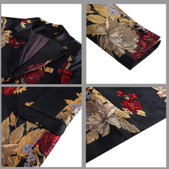 Men's suit jacket is fashionable, cool and versatile. It is a business casual and trendy embroidered suit jacket and suit jacket