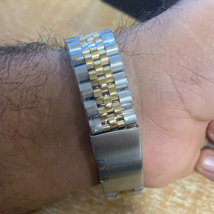 Branded Mechanical Wristwatch Steel Watchband Crystal Index Automatic Movement Watch  Metal Bracelet Luxury Timepieces
