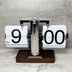 Table Clock Mechanical Automatic Page Turning Clock Retro Decoration Living Room Bedroom Office Desktop Decoration