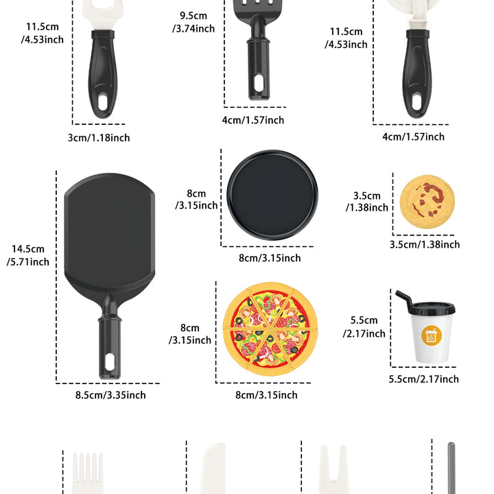 Children's toys: Pretend play, barbecue, fast food, pizza, sushi, afternoon tea, desserts, kitchen food, toy sets