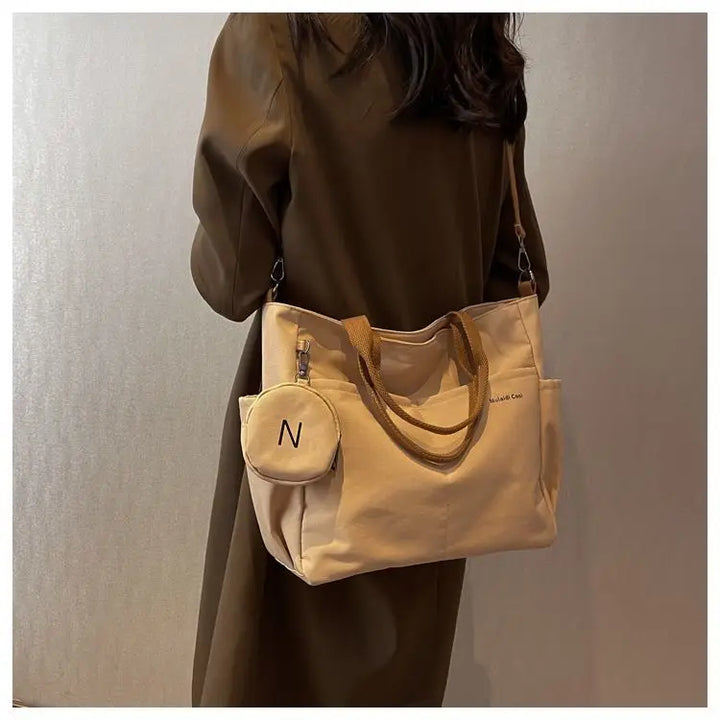 Bolsa mensageiro à prova d'água feminina, bolsa de ombro de nylon para estudantes