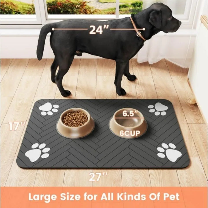 VIKAMA Pet Meal MATS Are Anti-slip, Water-absorbent, Easy to Maintain and Leak-proof. They Are Suitable for Both Dogs and Cats