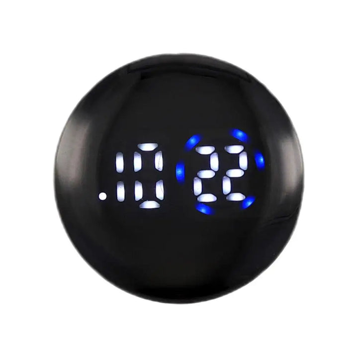 Car Clock Round Automotive Digital Clock Led Luminous Display Automotive Watch For Road Trip Long Travel Mini Digital Clock