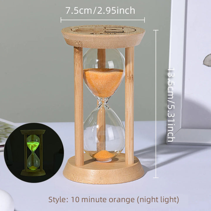 1PCS 3/5/10/15/30 Minutes Wooden Hourglass Timer Home Living Room Desktop Decoration Children Birthday Gift Portable Sand Clock