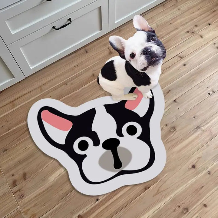 Imitation cashmere floor mat cute pug pet special-shaped home blanket bedroom carpet