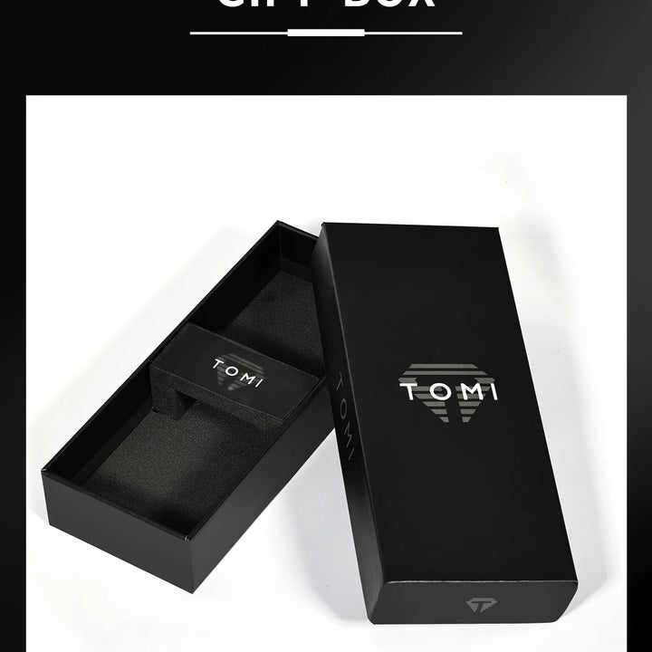 TOMI Men's Watch Minimalist Fashion Sports Watch Calendar Leather Casual Quartz Watch