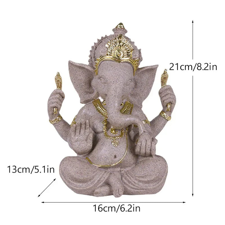 Resin Indian Ganesha Shiva God Statue Sai Baba of Shirdi Sculpture Lord Hanuman Hindu Buddha Religious Fengshui Home Decor