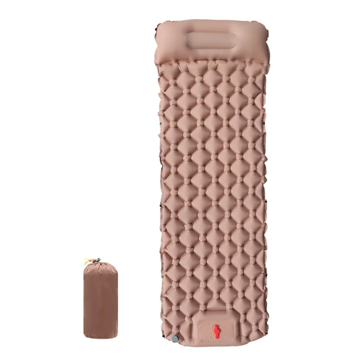 TPU Inflatable Camping Mat With Pillow Cushion, Outdoor Travel Sleeping Mat, Hiking And Mountaineering Self Inflating Mattress