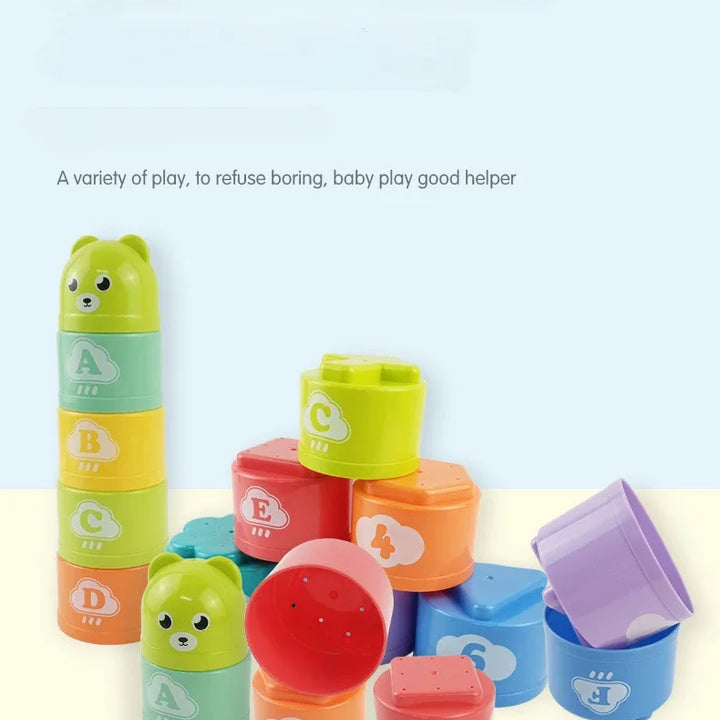 Kid Brain Response Battle Fold Cup Hand Speed Competition Fold Cup Baby Stack Game Early Education Puzzle Train Board Games Toy