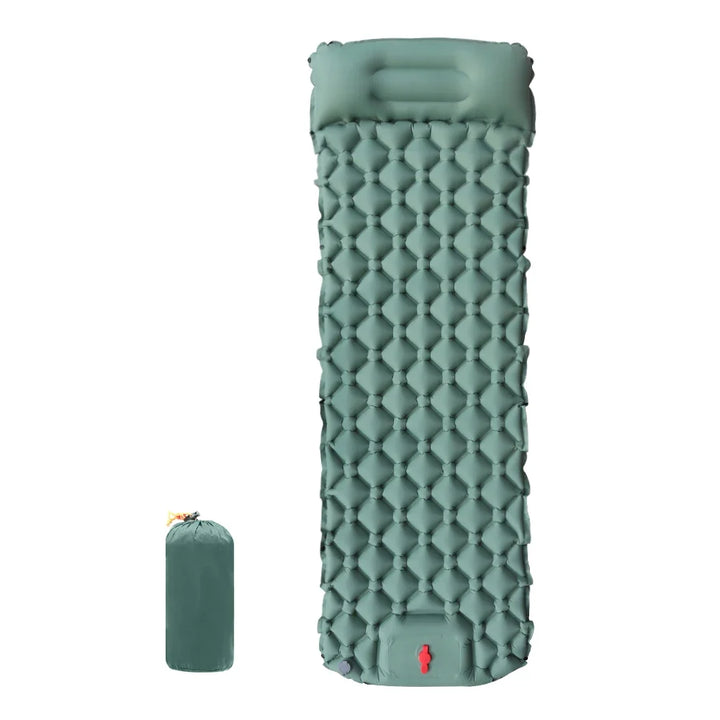 TPU Inflatable Camping Mat With Pillow Cushion, Outdoor Travel Sleeping Mat, Hiking And Mountaineering Self Inflating Mattress