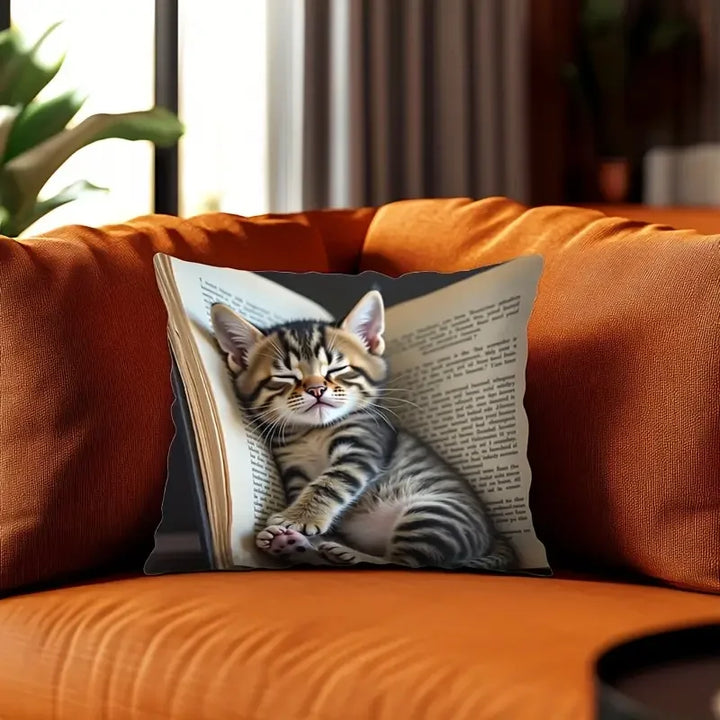 Cute Pet Animal Print Pillowcase Kawaii Cat Sofa Decorative Pillowcase Car Sofa Home Cushion Cover Home Decor