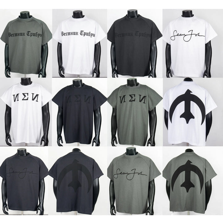 American High Street Fashion Multi-color Style Tops Men Women Couples Daily Casual Clothing Kanye West T-shirts
