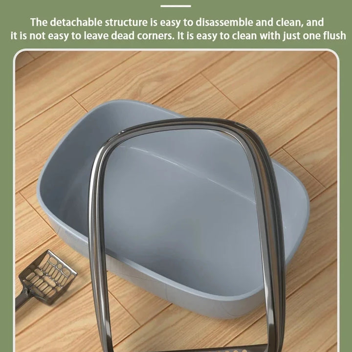 Cat Litter Box Semi-enclosed Thickening Kitty Sandbox High Side Splashproof Pet Bedpans Supplies Pet Toilet Kitten Tray Bedpan