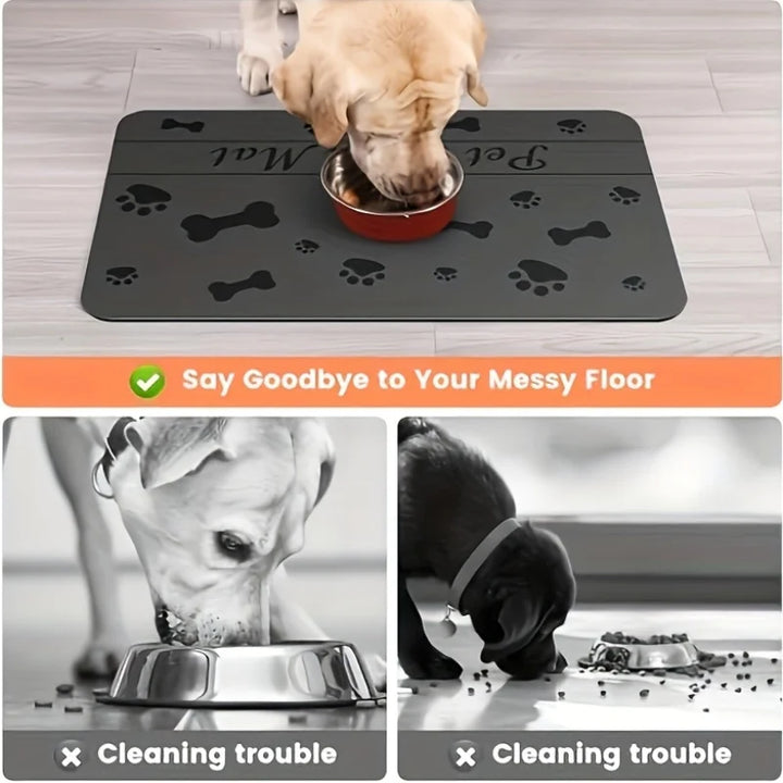 VIKAMA Pet Meal MATS Are Anti-slip, Water-absorbent, Easy to Maintain and Leak-proof. They Are Suitable for Both Dogs and Cats