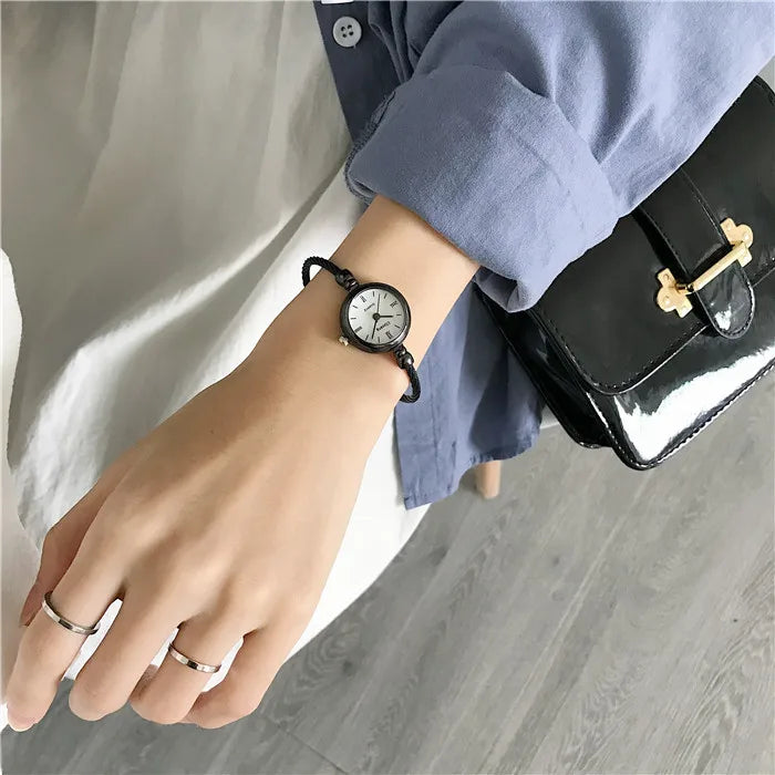 Women's Fashion Exquisite Roma Retro Watches Elegant Ladies Design Small Wristwatches Vintage Stainless Steel Female Dress Watch