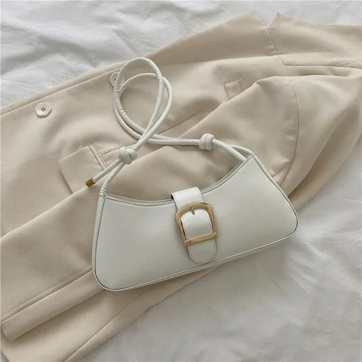 Bolsa de ombro feminina cor sólida popular pequeno saco tendência verão 2025 nova moda crossbody saco textura ombro axilas saco