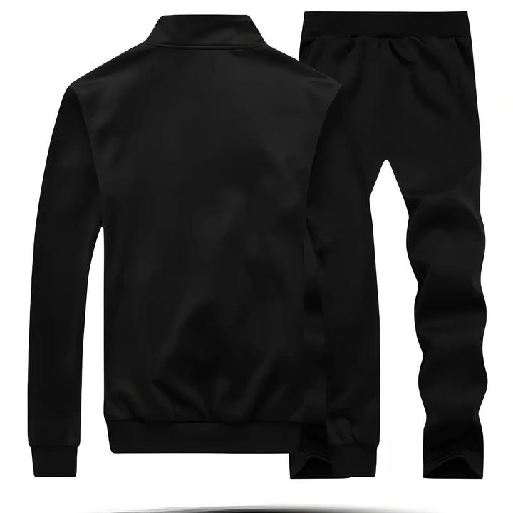 Men's sportswear suit; Autumn fashion stand-upEmbroidered Zipper Jacket; Men's sports pants; fashion running fitness leisure sui