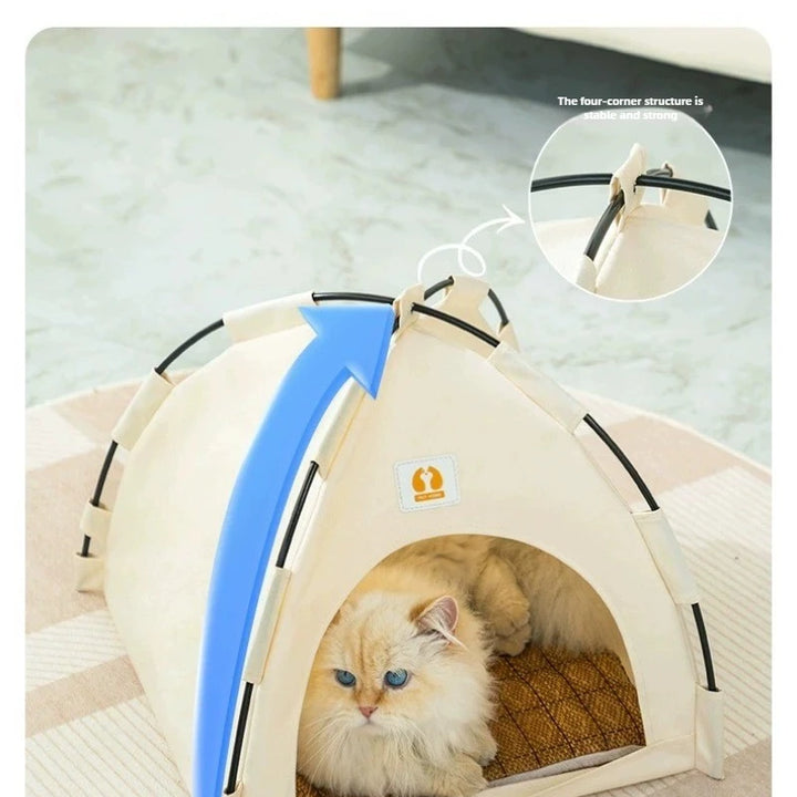 Pet Tent bed mats Breathable Collapsible Outdoor Firm and Durable Cat Nest Semi-enclosed Design Pet Products Supplies