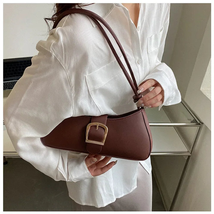 Bolsa de ombro feminina cor sólida popular pequeno saco tendência verão 2025 nova moda crossbody saco textura ombro axilas saco