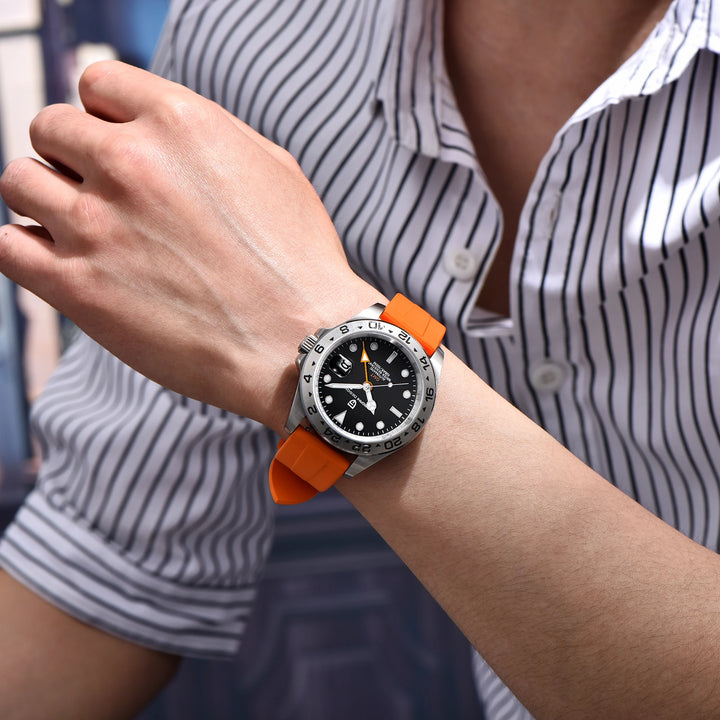 2024 PAGANI Design New Men's Automatic Mechanical Watches GMT Watch 42mm Sapphire Stainless Steel Waterproof Watch Reloj Hombre