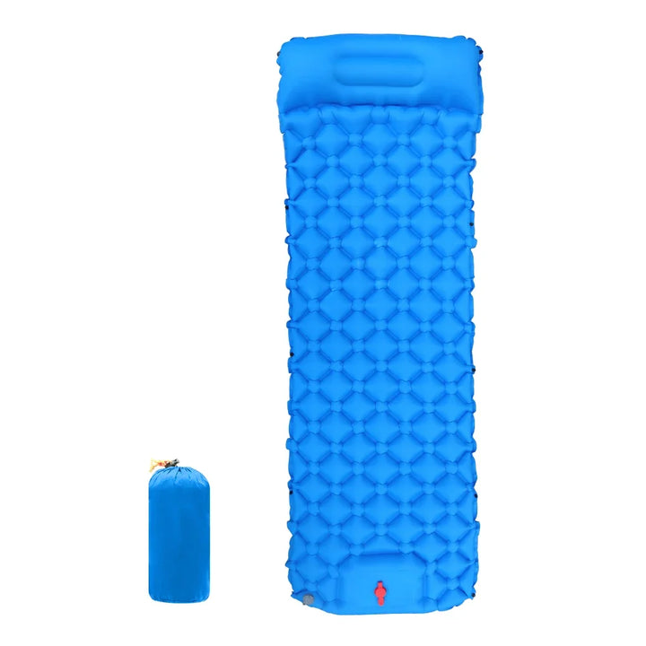 TPU Inflatable Camping Mat With Pillow Cushion, Outdoor Travel Sleeping Mat, Hiking And Mountaineering Self Inflating Mattress