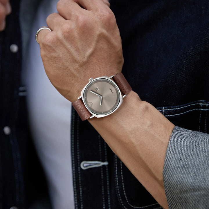 TOMI Men's Watch Minimalist Fashion Sports Watch Calendar Leather Casual Quartz Watch