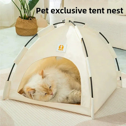 Pet Tent bed mats Breathable Collapsible Outdoor Firm and Durable Cat Nest Semi-enclosed Design Pet Products Supplies