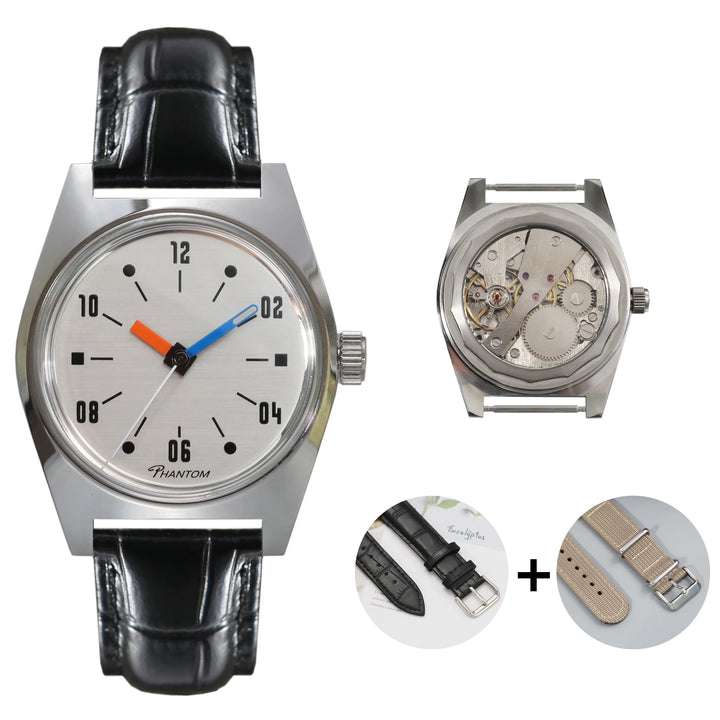 7120 Hand-Wind Mechanical Watch Men 36mm Retro Business Timepiece Classic Simple Couple watch