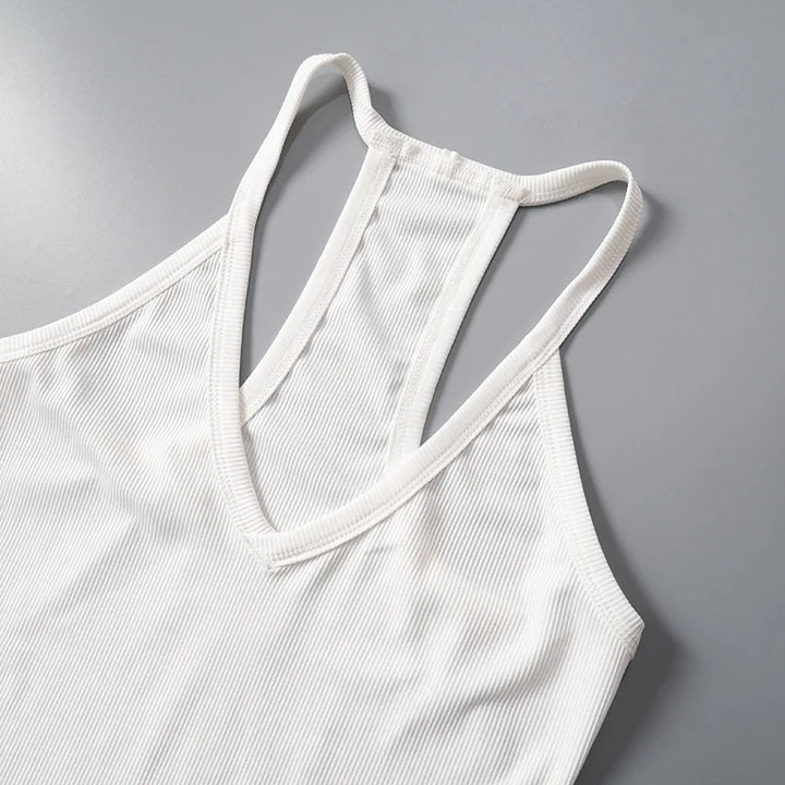 Sleeveless V Neck Ribbed Tank Top Spring Summer 2025 Women Clothes Casual Basic Top Black White Gray Camisloe Wholesale