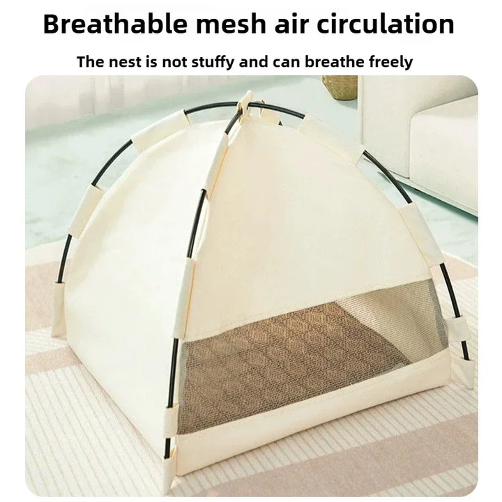 Pet Tent bed mats Breathable Collapsible Outdoor Firm and Durable Cat Nest Semi-enclosed Design Pet Products Supplies