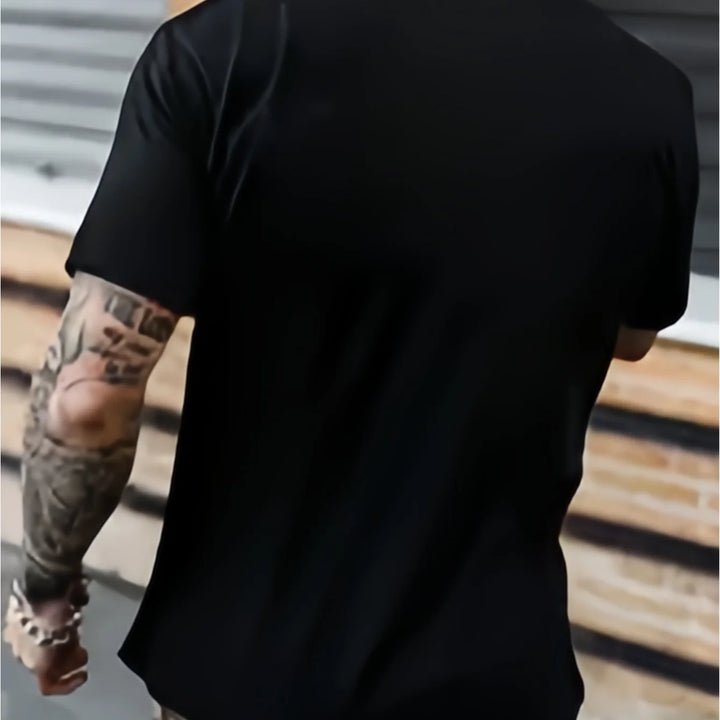 Men's Fashion T-Shirt 1976 Print Trendy Street Sport Top Casual Comfortable Men'swear for Youth