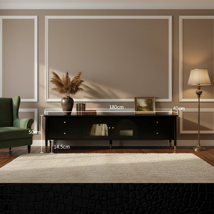 Vintage Aesthetic TV Stand With Glossy Wood Living Room Furniture Accessories Stylish Modern Storage Solution Your Bedroom