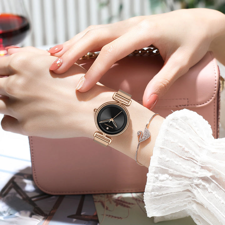 2025 New Women's Watch Top Brand Leisure Fashion 29mm Mini Dial Stainless Steel Mesh Strap Nordic Simple 3Bar Waterproof Watches