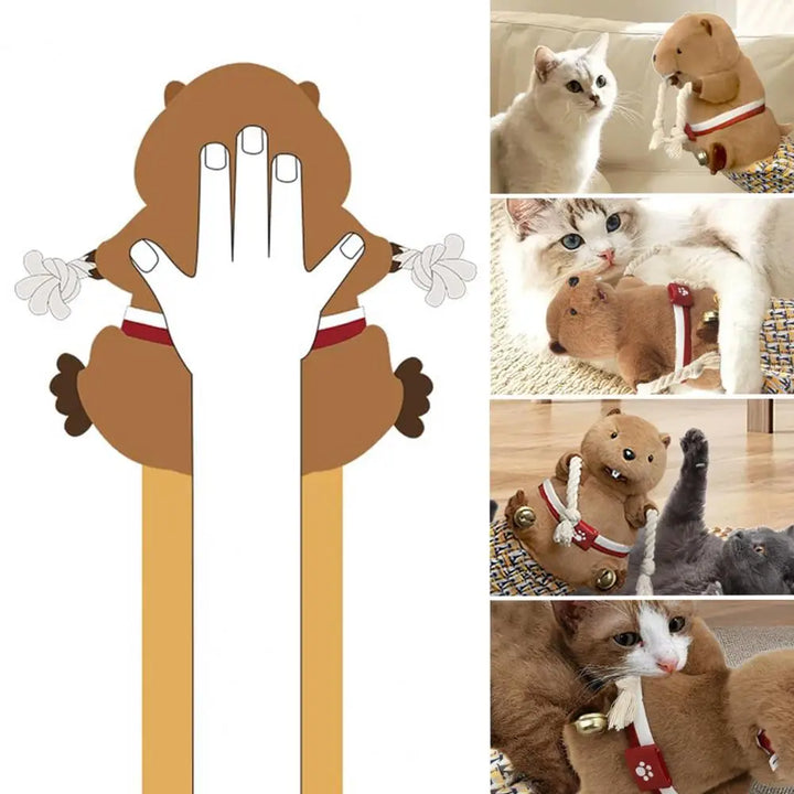 Wrestling Puppet for Cats Cat Wrestling Puppet Cat Wrestling Glove Puppet with Padding Bell for Safe Play Stuffed for Boredom