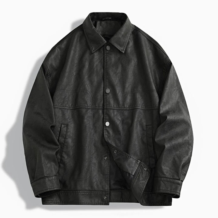 Fashion Men‘s Leather Jacket British Style 2025 Autumn Winter Retro Warm Solid Casual Slimming Short Jacket Coats Men Clothing